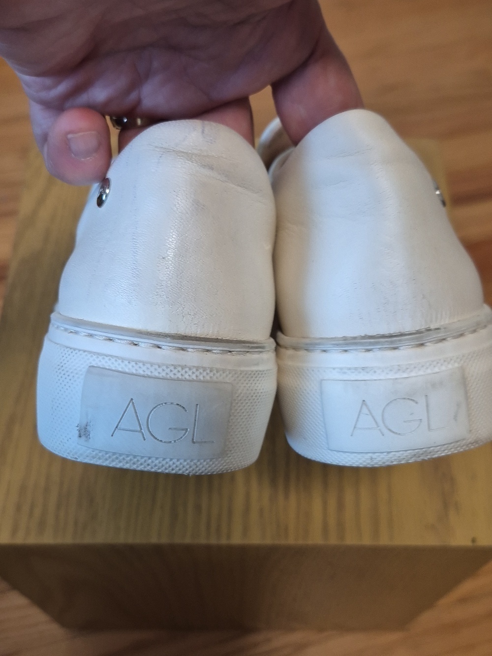AGL Marie Slip- On White Sneakers Great Condition - Picture 6 of 15